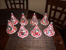 8 COCA-COLA SANTA LIGHTED CHRISTMAS TREE ORNAMENTS  BY THE BRADFORD EXCHANGE picture