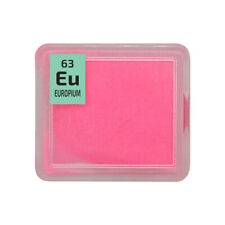 Europium Rare Earth Amazing Pink Glow Powder in a Periodic Element Tile picture