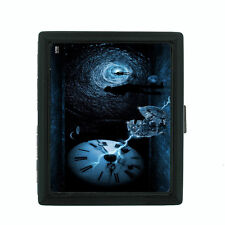 Time Travel D6 Black Cigarette Case / Metal Wallet Time Machine Quantum Physics picture