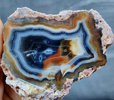 4.16 oz (118 gr) Banded Agate Pair, 玛瑙, Fortification Agate, めのう, Blue Agate picture