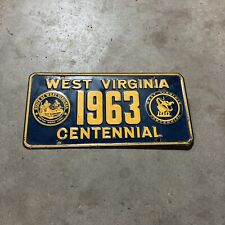 1963 West Virginia Centennial Booster License Plate picture