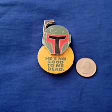 Boba Fett Helmet He's No Good To Me Dead Star Wars Disney LR Pin picture