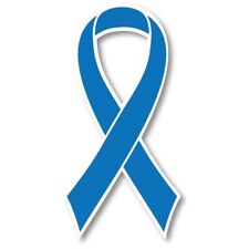 Blue Colon Cancer Awareness Ribbon Car Magnet Decal Heavy Duty 3.5