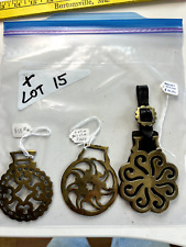 Brass Horse Medallions Vintage Lot of 3 Shield Horseshoe AAHB My Lot #15 picture