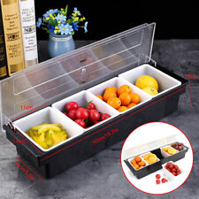 3/4/5-Compartment Condiment Dispenser Chilled Server Canddy Food Tray Salad Bar picture