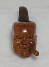 Vintage Bruyere Grantie Man Face Pipe Smoking Tobacco Collectible Figural  picture