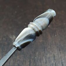 Exquisite Tibetan Gray Agate Carving A Rare Antique Beauty picture