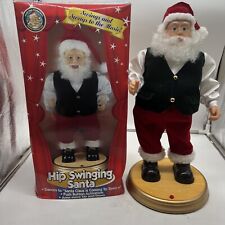Vintage Hip Swinging Santa  Gemmy Industries 1998 Christmas Tested Works Read picture