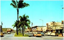 Vintage Postcard Chula Vista CA San Diego Cty Third Ave, Old Cars Shopfronts picture