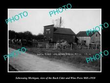 OLD 6 X 4 HISTORIC PHOTO OF SEBEWAING MICHIGAN THE CIDER & WINE MILL c1910 picture