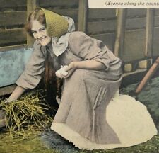 Scenes Along Country Roads No Cold Storage In This Town Lady With Eggs 1911 picture