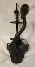 Antique Arcade Crystal Cast Iron Wall Mount Coffee Grinder picture