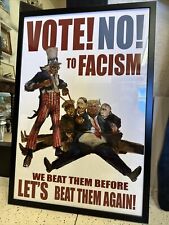 Limited Edition Anti-Trump Uncle Sam 'Anti-Facist' Poster New Framed. picture