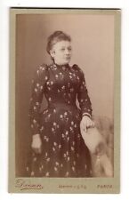 CIRCA 1890s CDV DOISEN YOUNG LADY IN FANCY DRESS PARIS FRANCE picture
