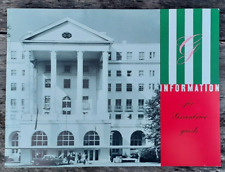 1957 Guest Information Book Greenbrier Resort White Sulphur Springs WV Hotel picture