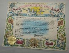 Imperivm Neptvni Regis 1954 Equator Crossing Certificate Blank & excellent shape picture
