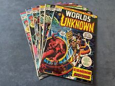 Worlds Unknown #1-8 Marvel 1973 Comic Book Horror Lot Sinbad Mid Low Grades picture