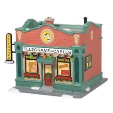 A Christmas Story Village Hohman Telegraph Office Lit Building, 5.4 Inch, Mul... picture