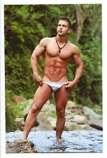REPRINT Shirtless Handsome young man gay vtg photo picture
