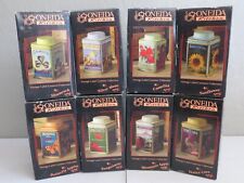 Complete Set Of (8) Oneida Vintage Label Collection Ceramic Canisters picture
