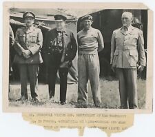 12 June 1944 press photo of Churchill, Brooke, Smuts with Montgomery in Normandy picture