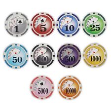 Bulk 600 Yin Yang Poker Chips 11.5 Gram 8 Stripe - Pick Your Denominations picture
