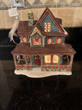 Christmas Streets Porcelain Lighted House Lighted Window Scene.  picture