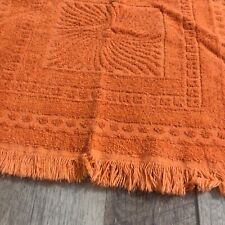 Vintage DUNDEE All Cotton Hand Towel Orange Fringed 22x15