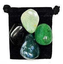 GARDEN HEALTH Tumbled Crystal Healing Set = 4 Stones + Pouch + Card picture