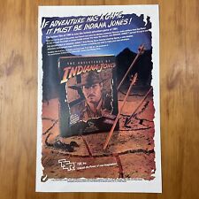 Print Ad Indiana Jones Poster 1980s Authentic Promo Art Decor Vintage TSR Game picture