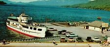 Vintage Postcard - Scenic Lake George With Cruise Ship Docked NY #10117 picture