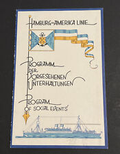 HAMBURG AMERICA LINE ￼ Program of social events 1936 On Board Deutschland￼ picture