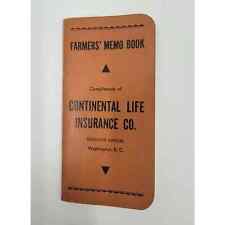 Continental Life Insurance Advertising Notebook Farmers Memo Bookb1941 Collect picture