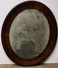 Antique Photo Framed Black African American family Portrait picture