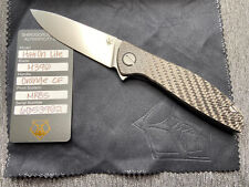 Shirogorov Knife M390 Hation Lite 3.375” Carbon Fiber Handle Titanium Lock picture