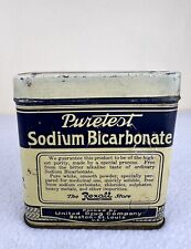 Vintage Puretest Sodium Bicarbonate Tin The Rexall Store United Drug Co 16 oz picture