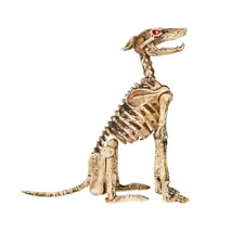 2 Ft. Animated LED Decayed Skeleton Dog New Halloween Decorations picture