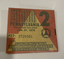 Vintage 1977 1978 Pennsylvania Inspection Stickers - Set Of Ten picture
