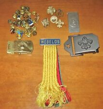 Lot of Vintage Boy Scouts/Cub Scouts of America Patches BSA Pins Buckles 80s 90s picture