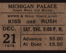 1974 KISS RUSH Tour Detroit Michigan Palace Concert Ticket Stub 8x10 Photo picture