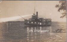 The St.Lawrence Steamer, Night View, RPPC Photo Postcard, c1910s picture