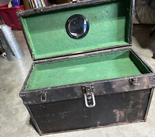 Vtg Seven Drawer Machinist's Wooden Oak Chest Toolbox Jewelry Case ~ Rust Wear picture