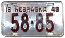 Nebraska 1949 Old License Plate Vintage Tag Nance Co Man Cave Garage Decor Pub picture