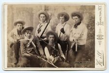Antique 1800s Photo ID'd Men Western Cowboy Hats / Hunting Attire Holding Guns picture