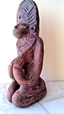 ANTIQUE PRE COLUMBIAN MAYAN POTTERY STATUE FIGURINE PREYING MAN   picture