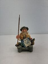 David Frykman Fly Fisherman Figurine Fly Rod With Fish On Dock 1996  picture