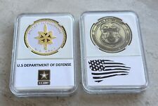 2PCS US Army Military MI Branch Counter Intelligence Special Agent Badge Coin picture