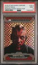 2015 TOPPS STAR WARS CHROME PERSPECTIVES DARTH MAUL XFRACTOR REFRACTOR /99 PSA 9 picture