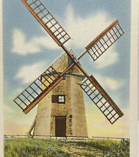 Vintage 1950s Linen Old Mill Nantucket Massachusetts Mass Postcard Unposted  1-A picture
