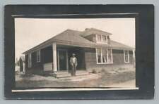 Assymetrical Arts & Crafts House WOODSTOCK Maine RPPC Antique Photo 1910s picture